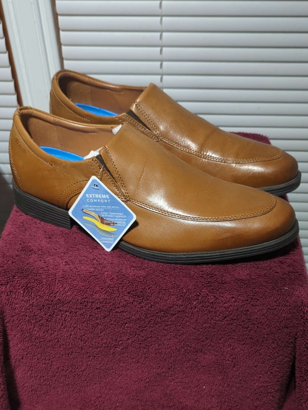 Clark's Men's Slip-On Comfort Dress Shoes, DarkTan Leather WHIDDON STEP US 12 M